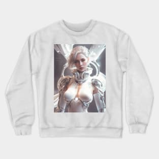 Сyberpunk girl angel Crewneck Sweatshirt